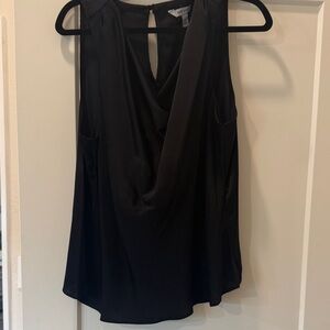 Nine West Black Draped Sleeveless Blouse
